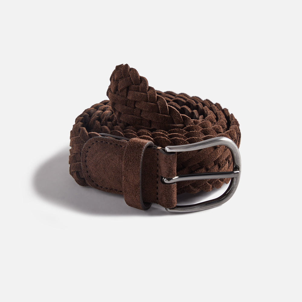 Anderson's Suede Woven Belt - Brown | Kith Brown