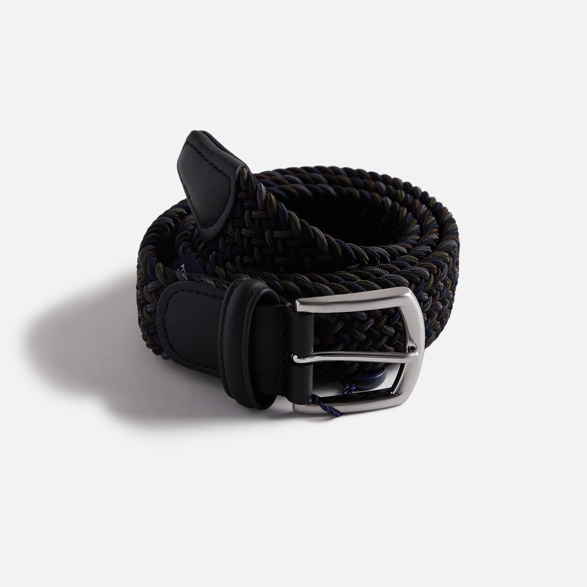 Anderson's Multi Color Stretch Woven Belt - Blue / Grey / Black | Kith Blue / Grey / Black