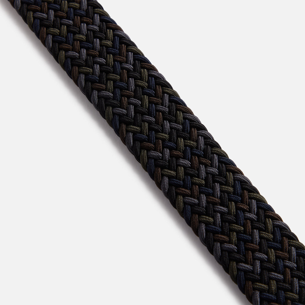 Anderson's Multi Color Stretch Woven Belt - Blue / Grey / Black | Kith Blue / Grey / Black