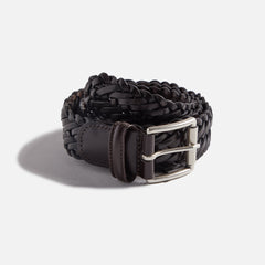 Anderson's Woven Leather Belt - Brown | Kith Brown