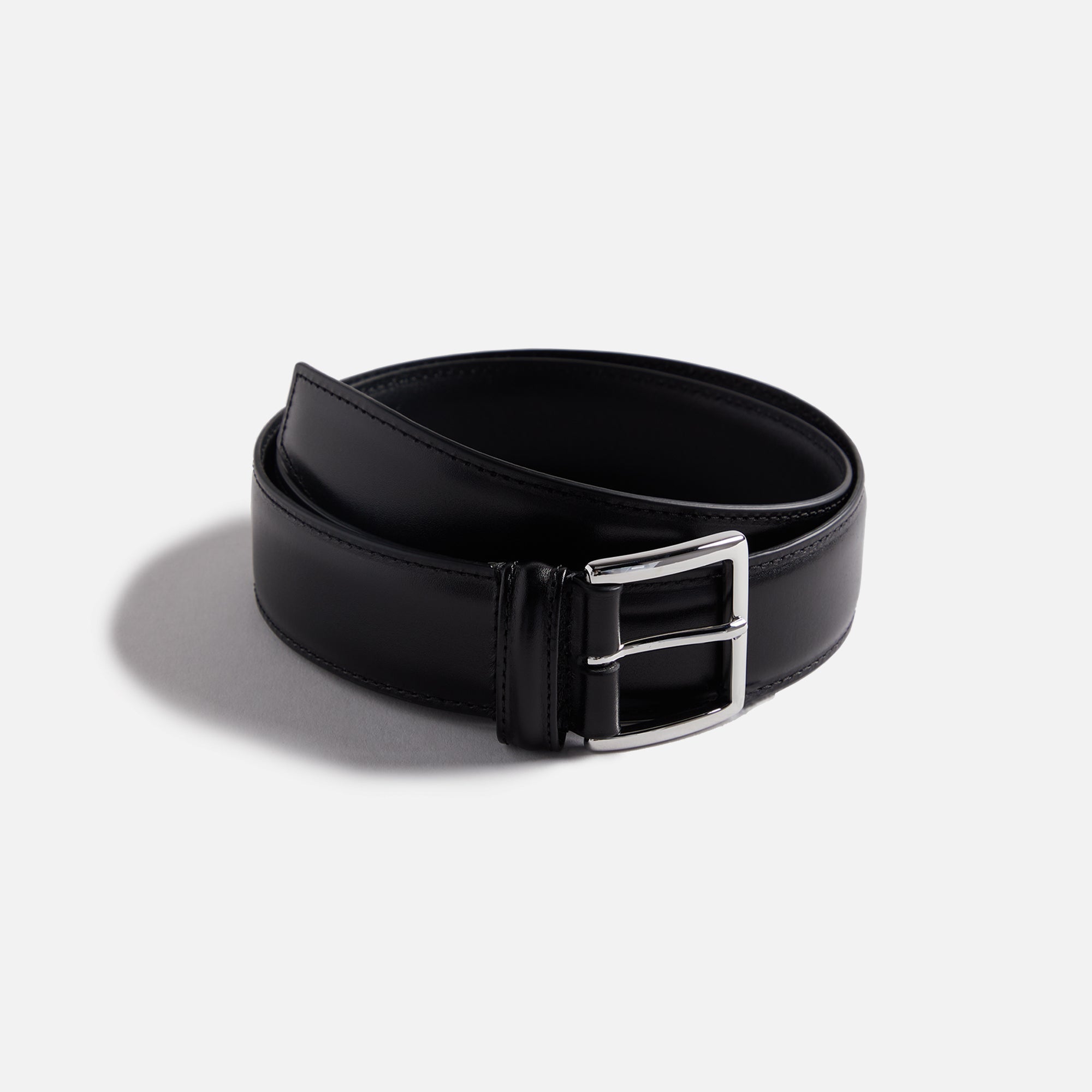 Anderson's Stitched Trimmed Semi Formal Leather Belt - Black | Kith Black