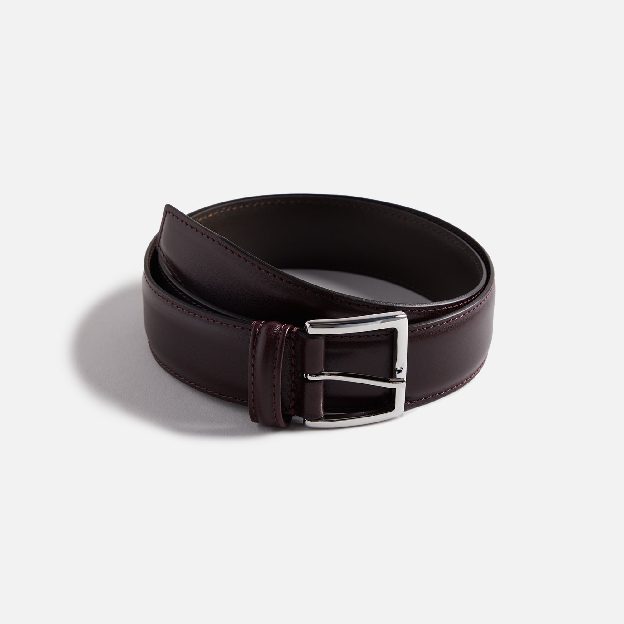 Anderson's Stitched Trimmed Semi Formal Leather Belt - Oxblood | Kith Oxblood