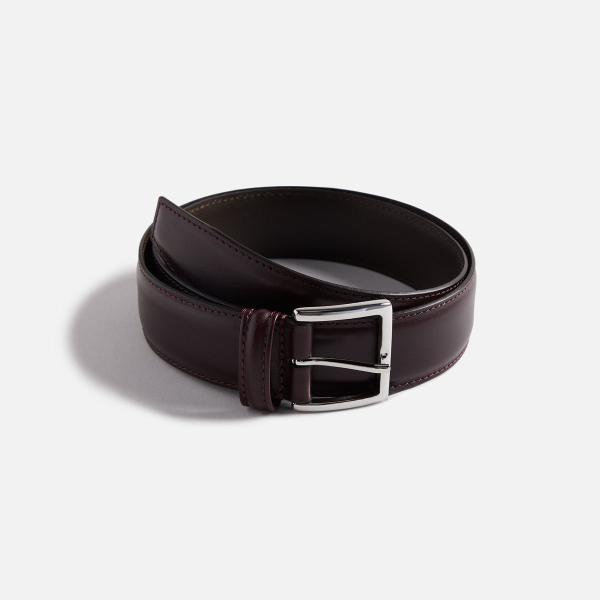 Anderson's Stitched Trimmed Semi Formal Leather Belt - Oxblood | Kith Oxblood