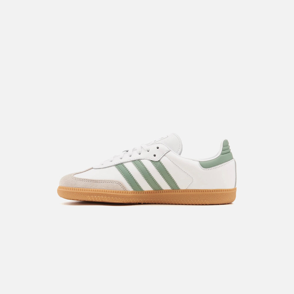 adidas Kids Samba OG - Cloud White / Silver Green / Gum | Kith Cloud White / Silver Green / Gum