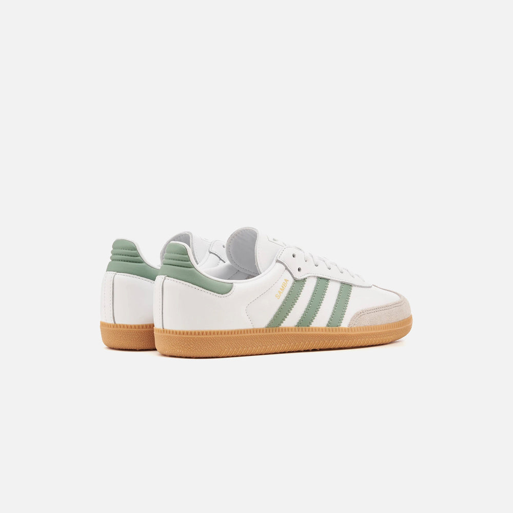 adidas Kids Samba OG - Cloud White / Silver Green / Gum | Kith Cloud White / Silver Green / Gum