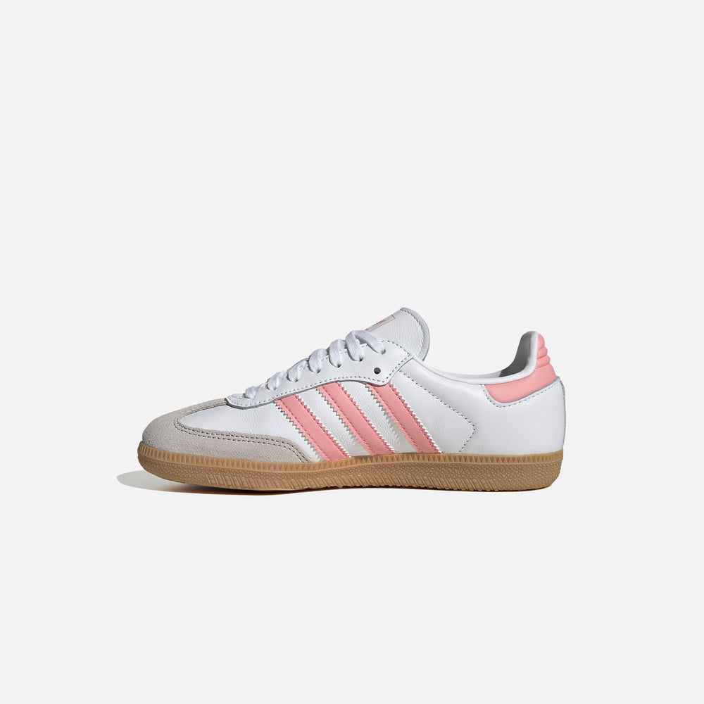 adidas Junior Samba OG - White / Semi Pink Spark / Gum | Kith White / Semi Pink Spark / Gum
