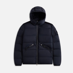 Stone Island Real Down Hooded Jacket - Navy Blue | Kith Navy Blue