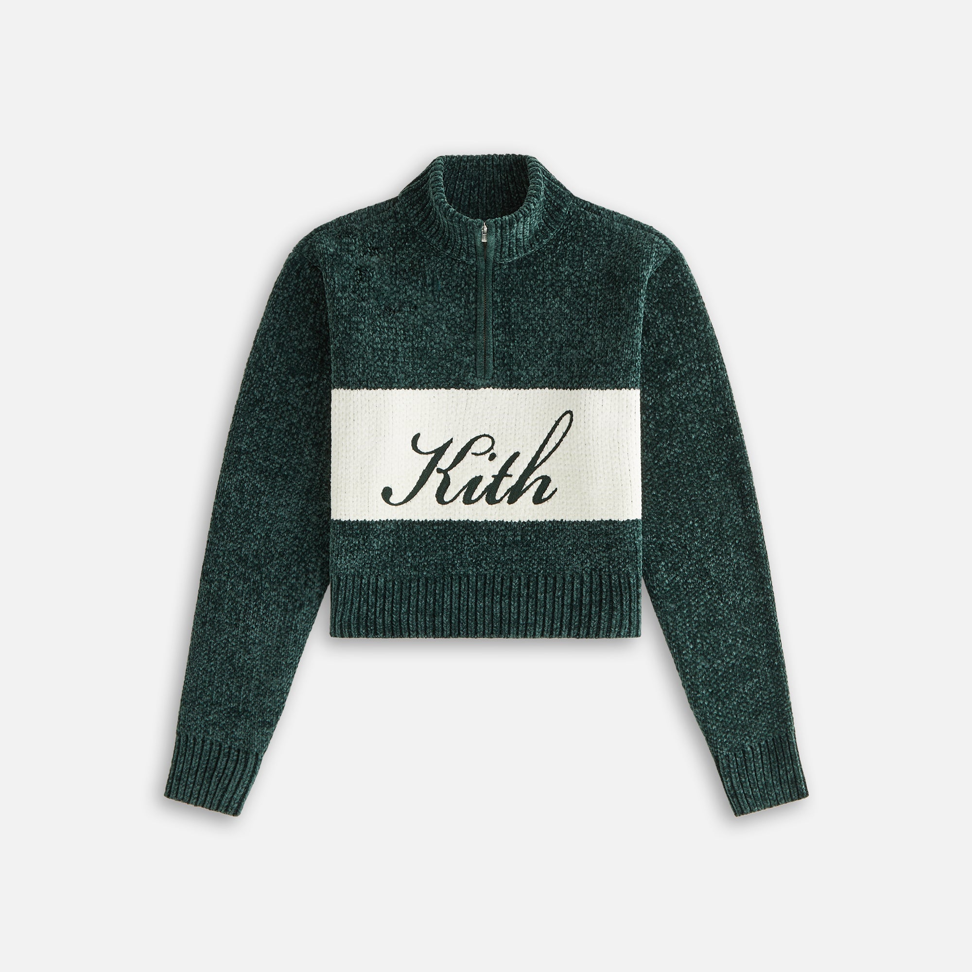 Kith Women Hunter II Chenille Script Quarter Zip - Stadium | Kith Stadium