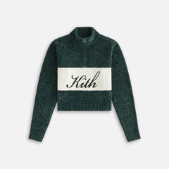 Kith Women Hunter II Chenille Script Quarter Zip - Stadium | Kith Stadium