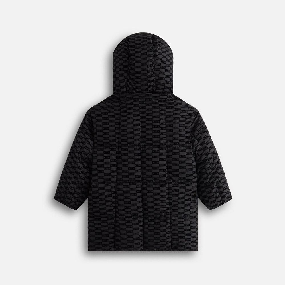 Kith Kids Flocked Puffer Coat - Black | Kith Black