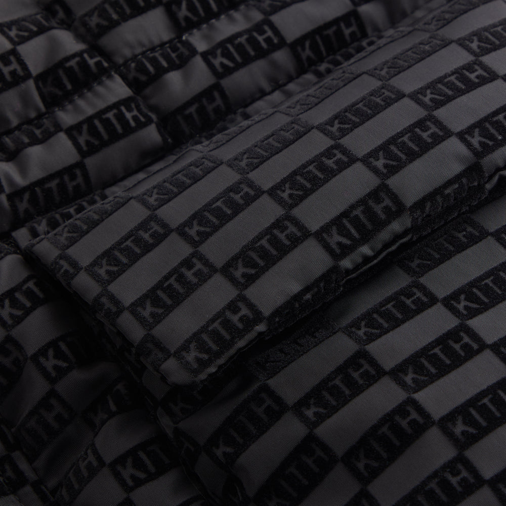 Kith Kids Flocked Puffer Coat - Black | Kith Black