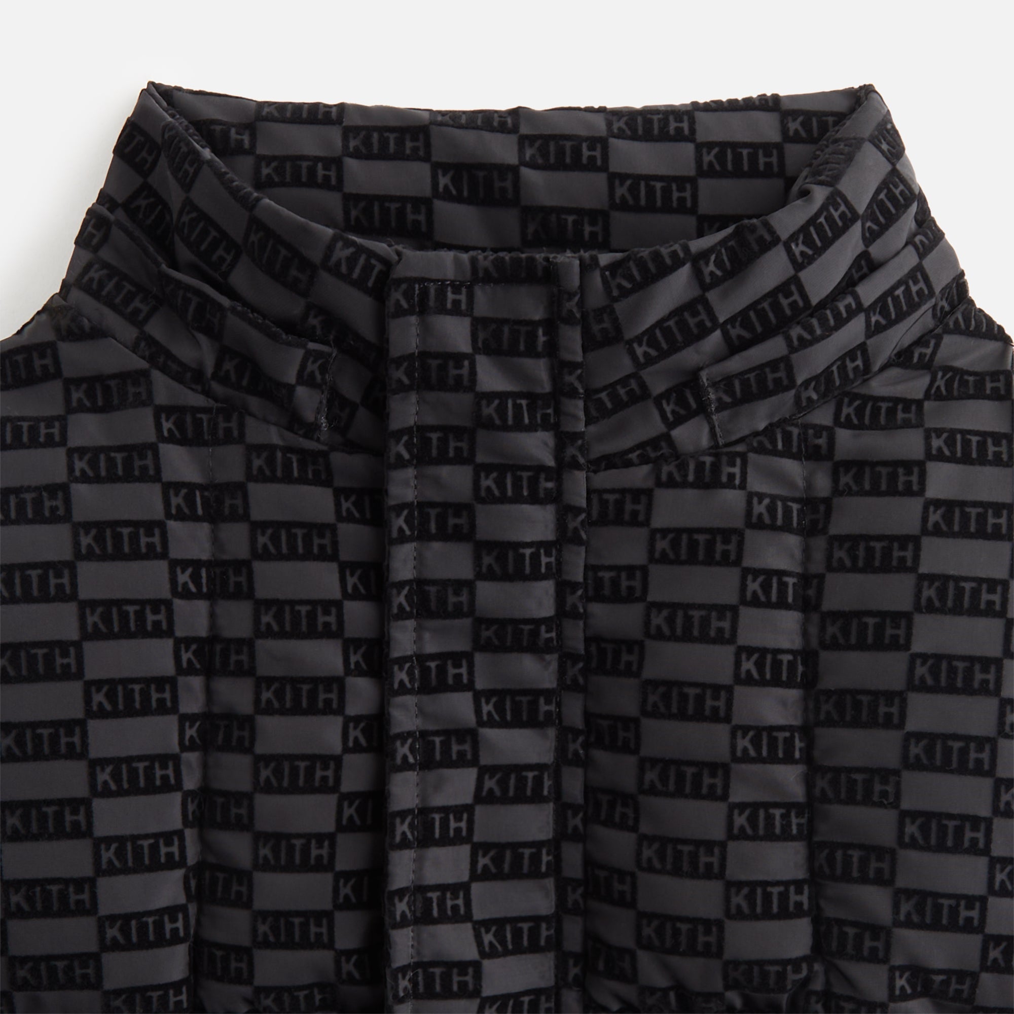 Kith Kids Flocked Puffer Coat - Black | Kith Black