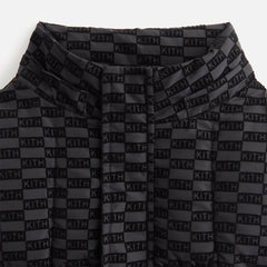 Kith Kids Flocked Puffer Coat - Black | Kith Black