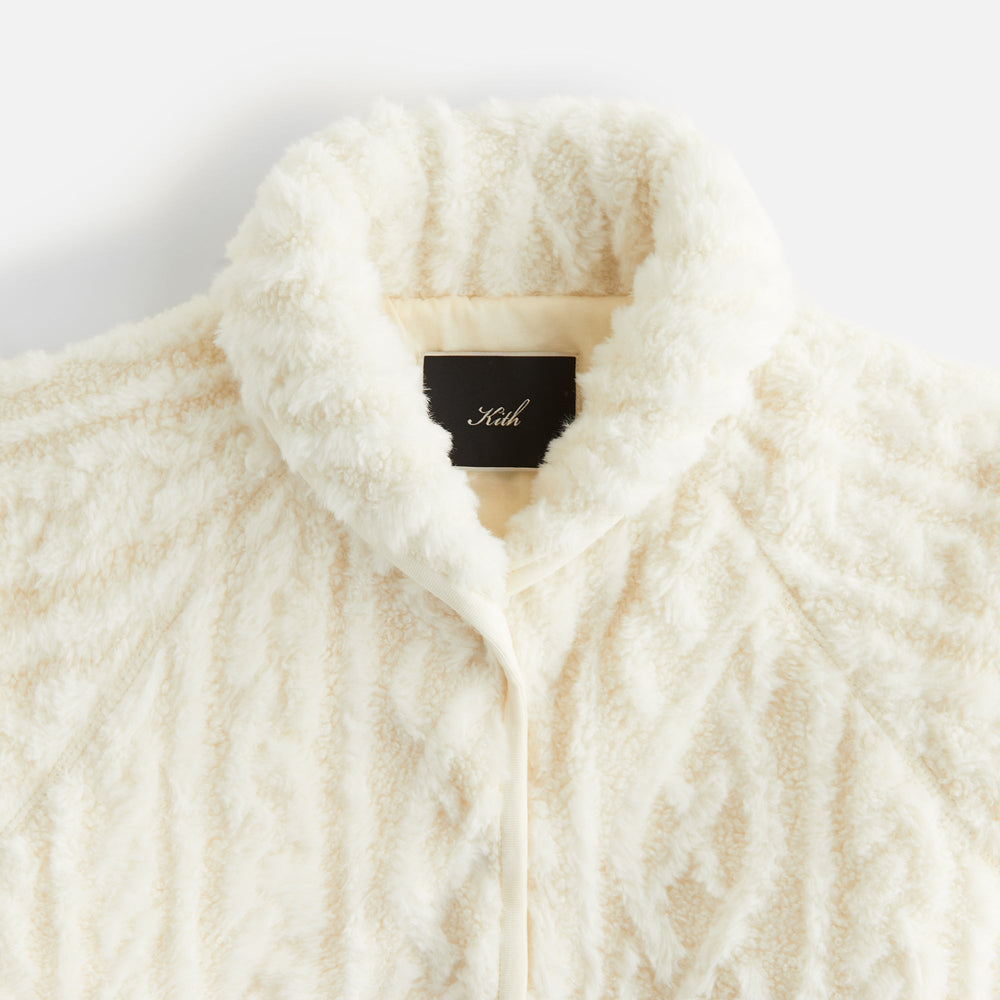 Kith Women Grayson Cable Sherpa Jacket - Sandrift | Kith Sandrift