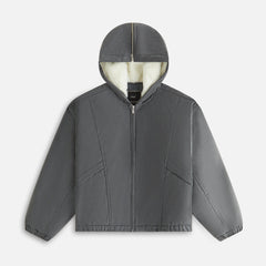 Kith Women Nylas Microsuede Zip Hooded Bomber - Asteroid | Kith Asteroid