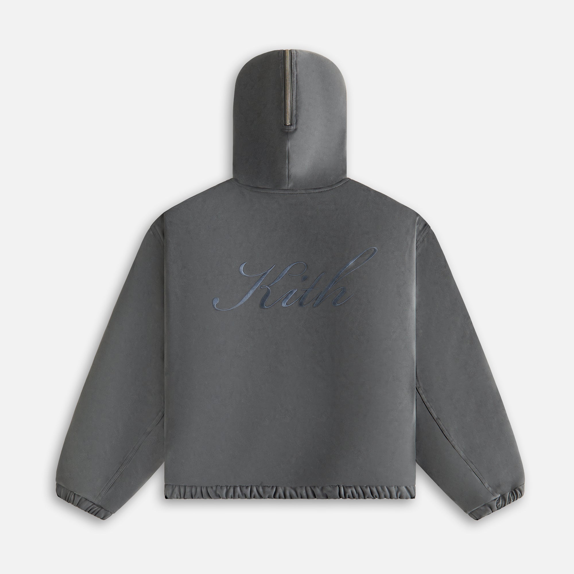 Kith Women Nylas Microsuede Zip Hooded Bomber - Asteroid | Kith Asteroid