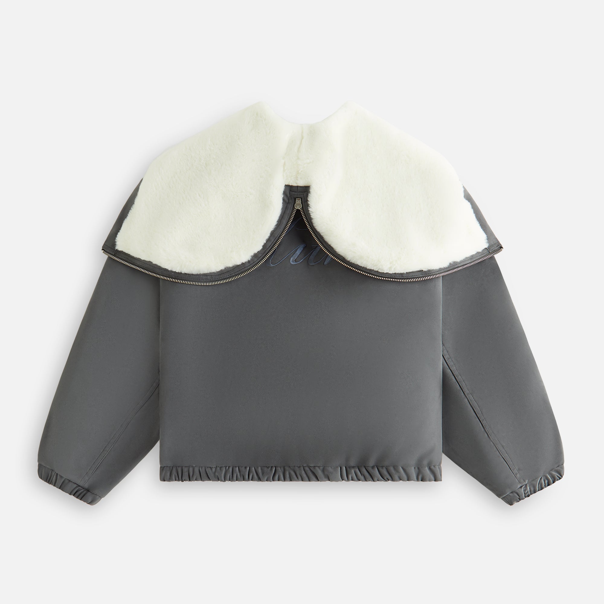 Kith Women Nylas Microsuede Zip Hooded Bomber - Asteroid | Kith Asteroid