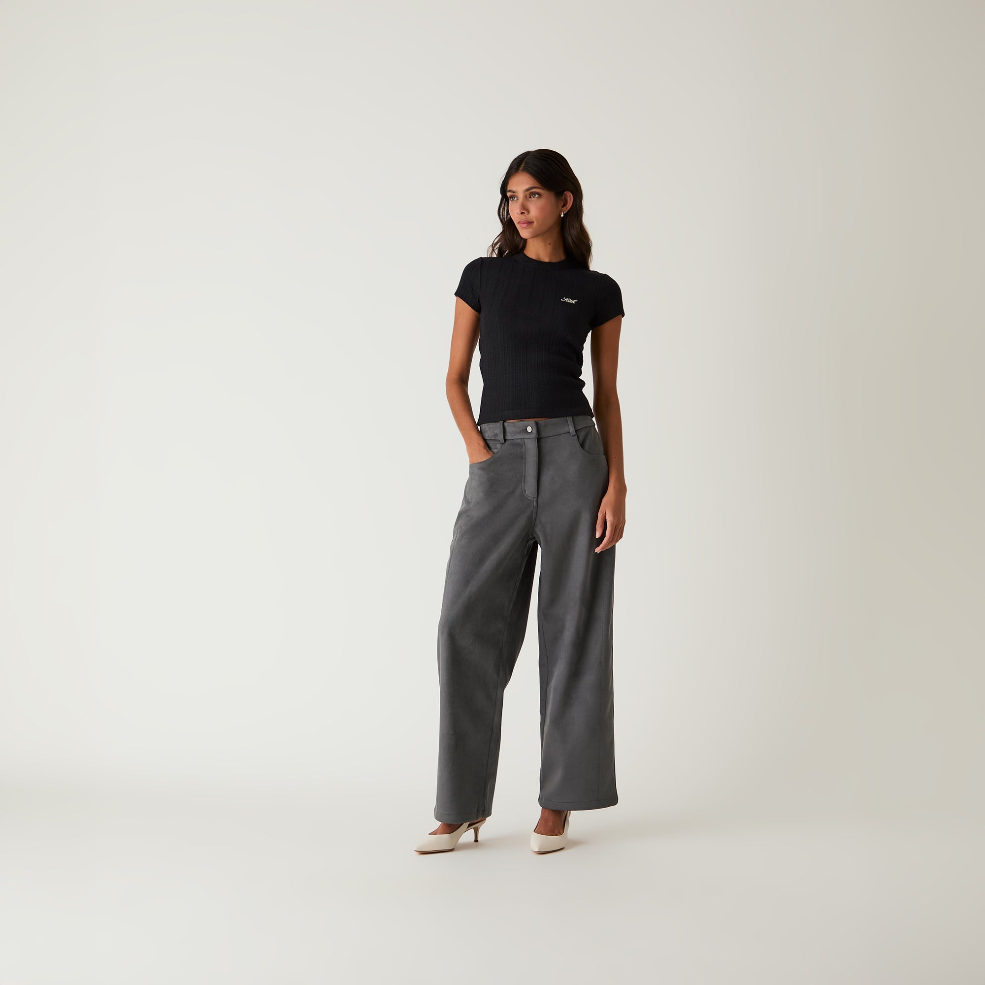 Kith Women Miren Microsuede Five Pocket Pant - Asteroid | Kith Asteroid