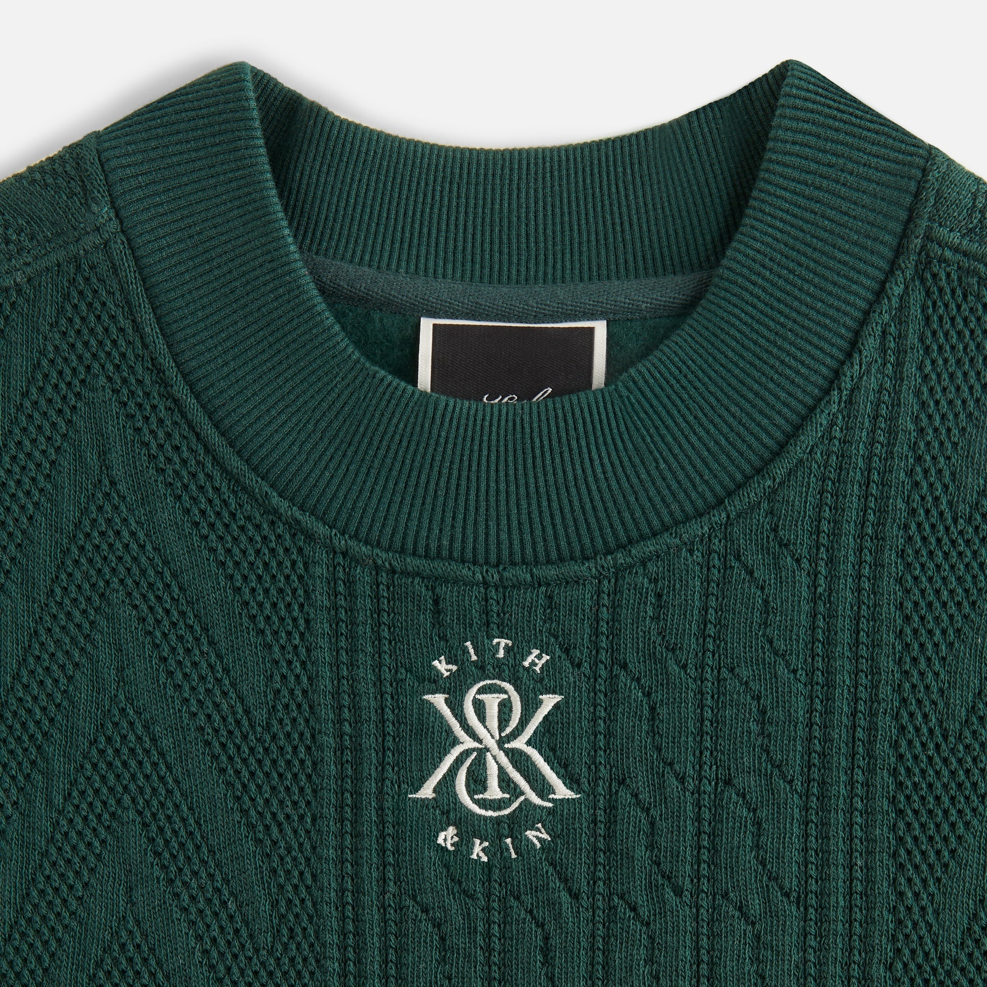 Kith Women Ashwin Cable Panelled Crewneck - Stadium | Kith Stadium