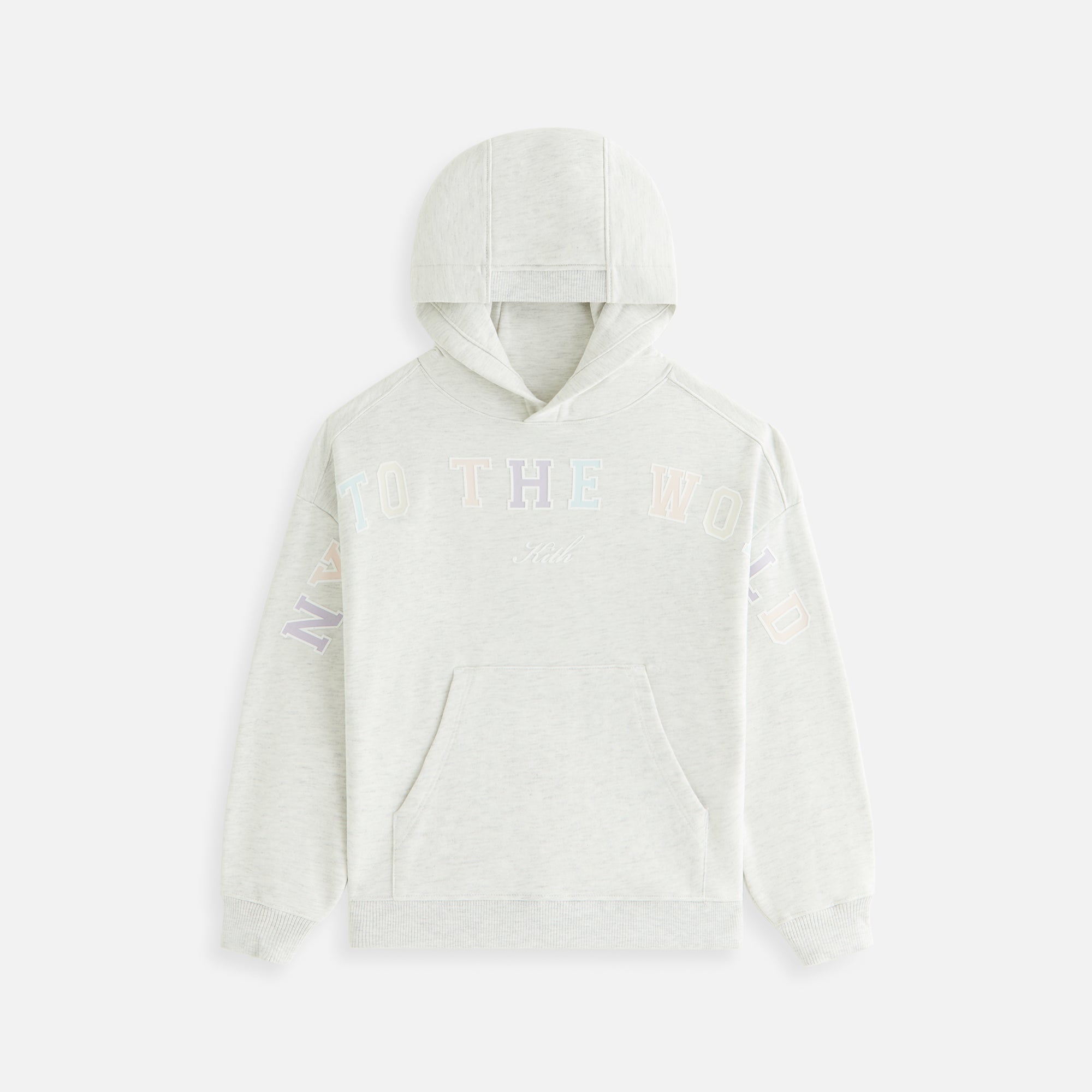 Kith Kids New York to the World Hoodie - Light Heather Grey | Kith Light Heather Grey