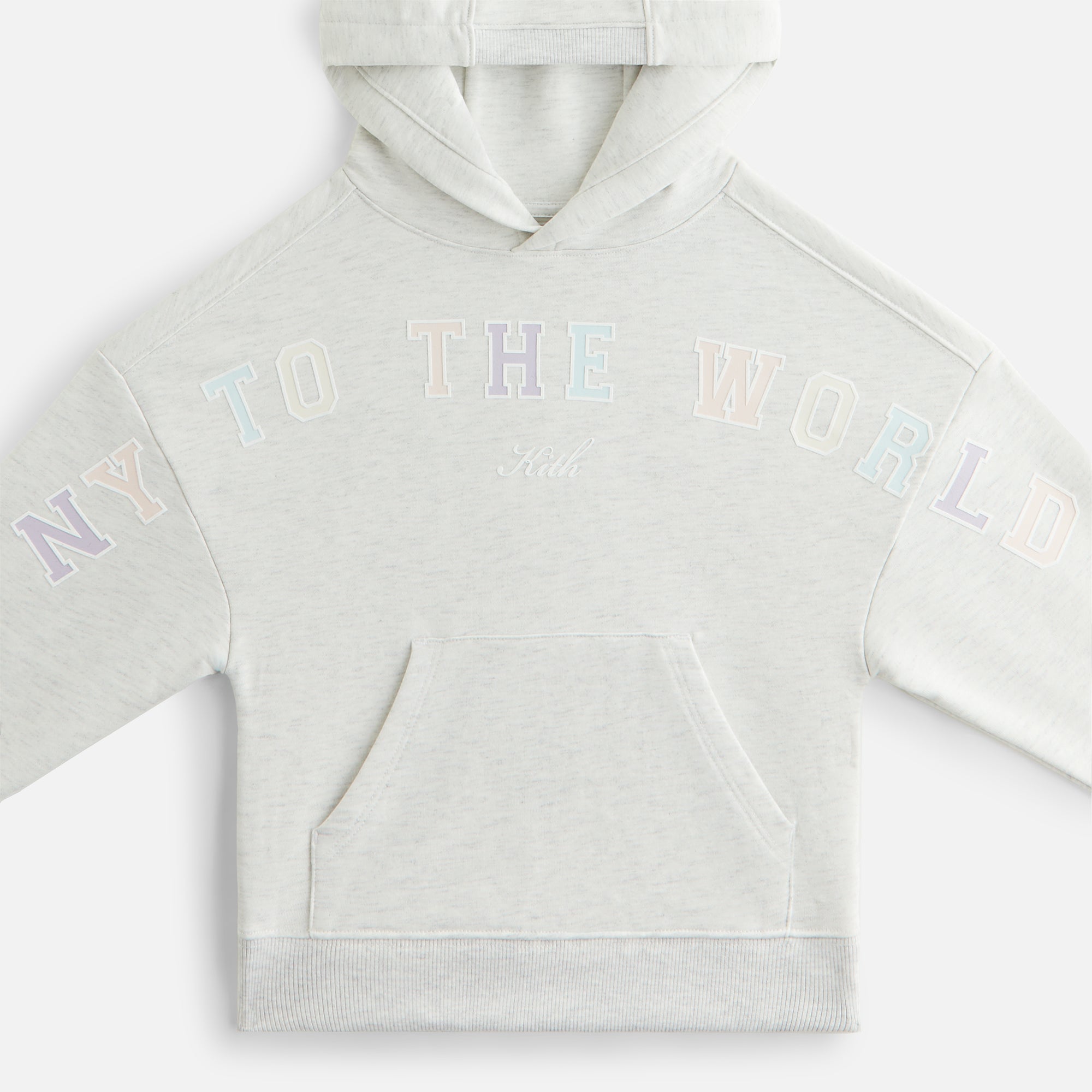 Kith Kids New York to the World Hoodie - Light Heather Grey | Kith Light Heather Grey
