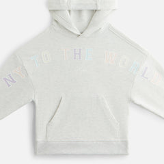Kith Kids New York to the World Hoodie - Light Heather Grey | Kith Light Heather Grey