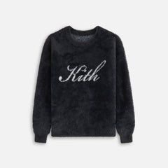 Kith Kids Mohair Script Logo Crewneck - Black | Kith Black
