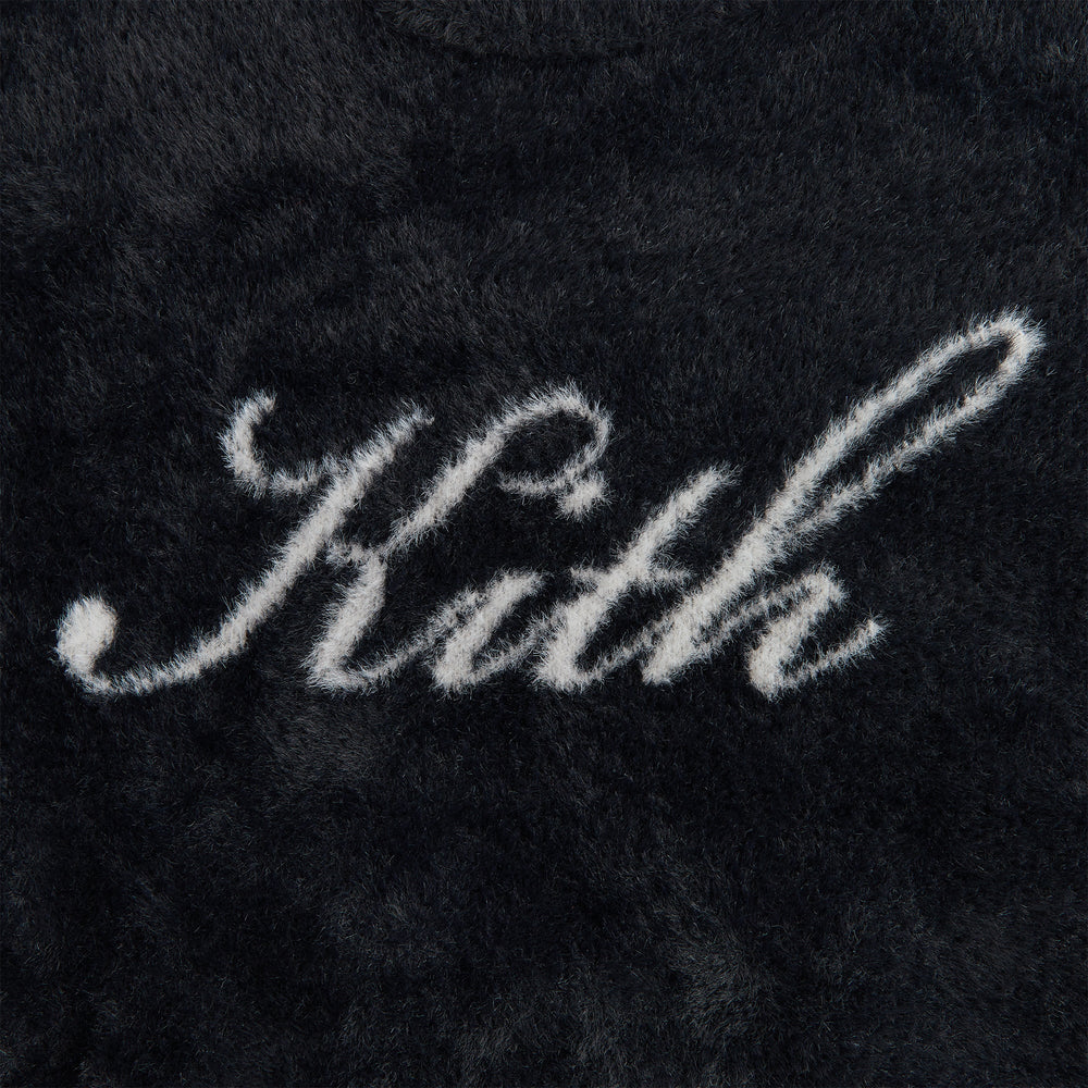 Kith Kids Mohair Script Logo Crewneck - Black | Kith Black