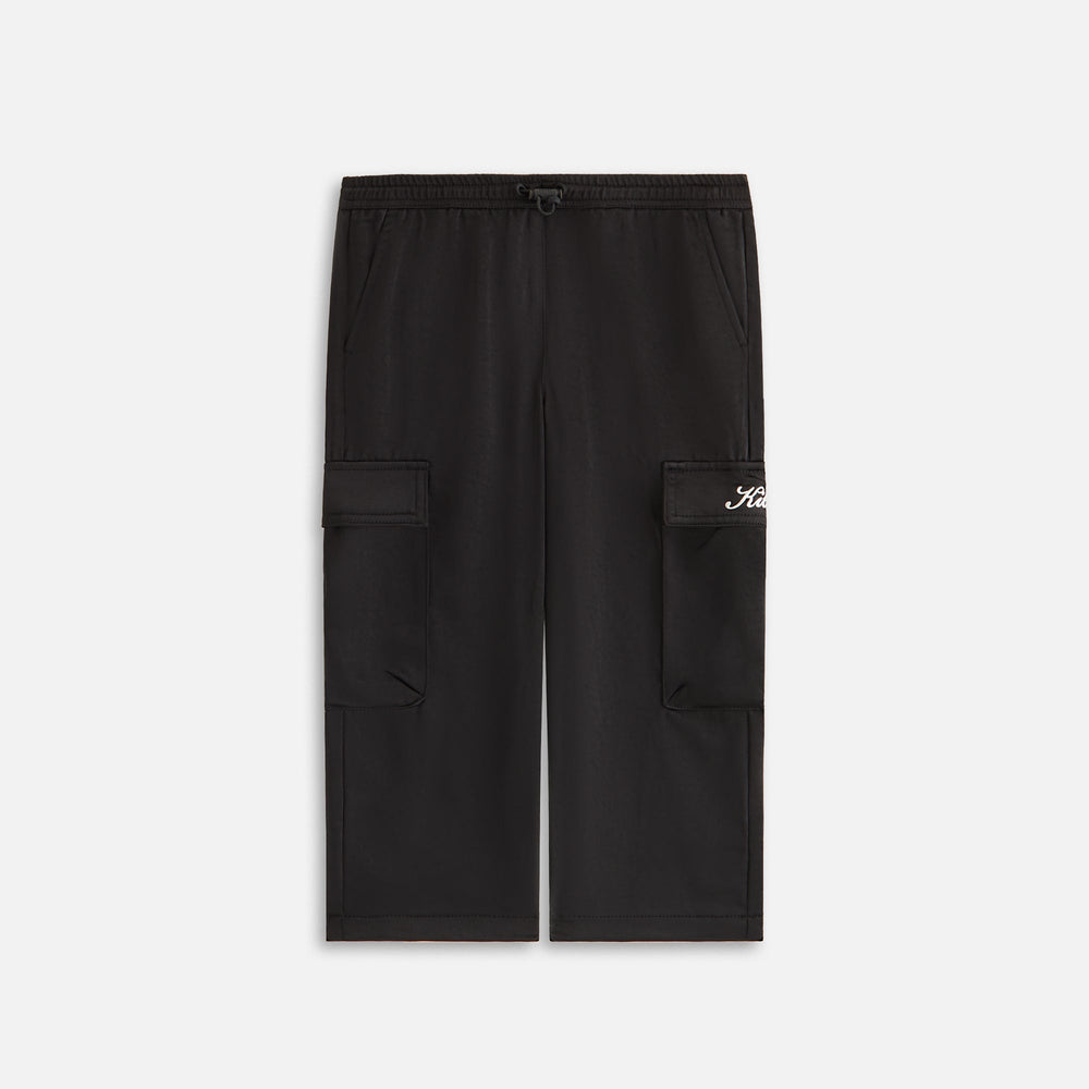 Kith Kids Satin Cargo Pant - Black | Kith Black