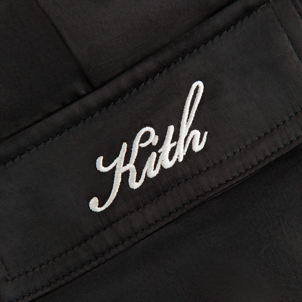 Kith Kids Satin Cargo Pant - Black | Kith Black