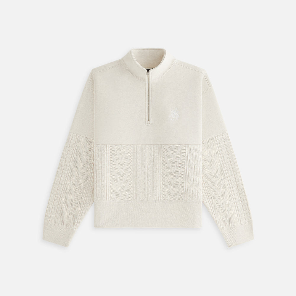 Kith Women Hunter Cable Panelled Quarter Zip - Sandy Heather | Kith Sandy Heather