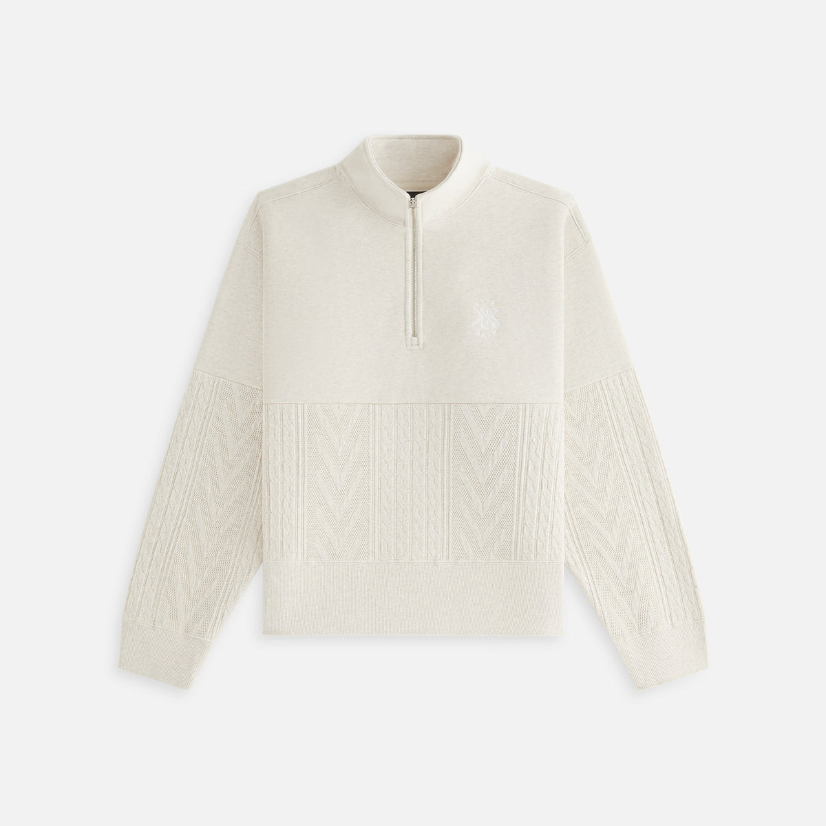 Kith Women Hunter Cable Panelled Quarter Zip - Sandy Heather | Kith Sandy Heather