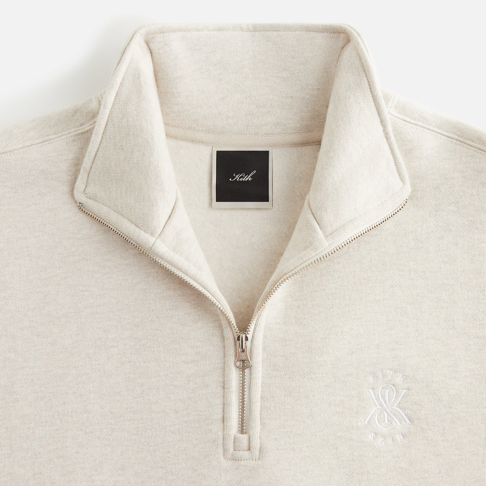 Kith Women Hunter Cable Panelled Quarter Zip - Sandy Heather | Kith Sandy Heather
