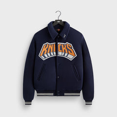 Kith for the New York Knicks Empire Wool Coaches Jacket - Nocturnal | Kith Nocturnal