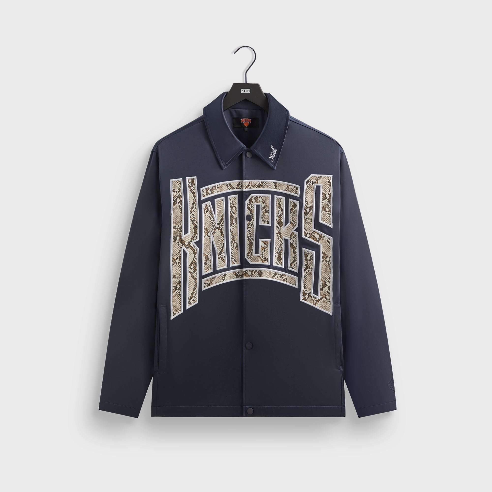 Kith for the New York Knicks Snap Front Coaches Jacket - Nocturnal | Kith Nocturnal