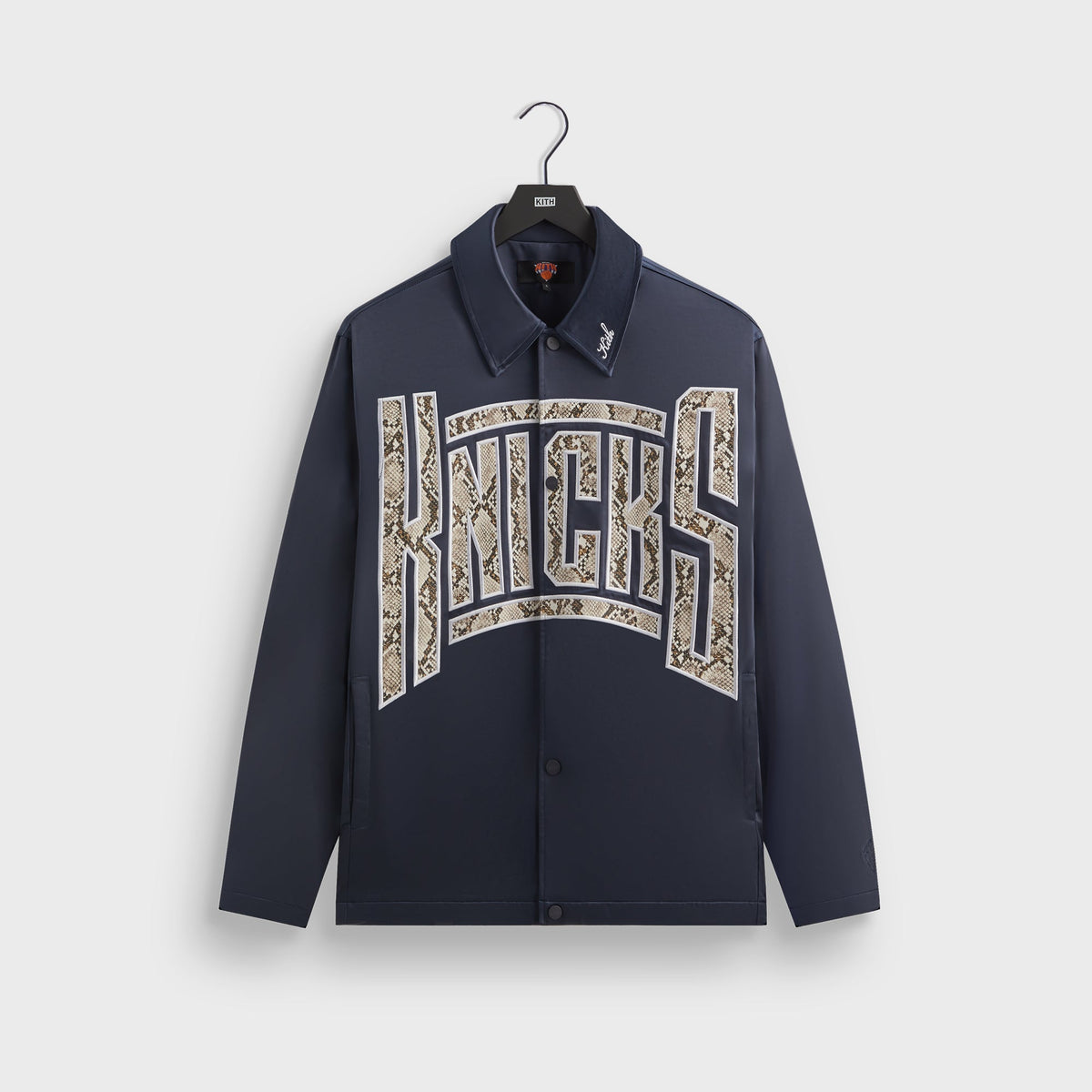 Kith for the New York Knicks Snap Front Coaches Jacket - Nocturnal | Kith Nocturnal