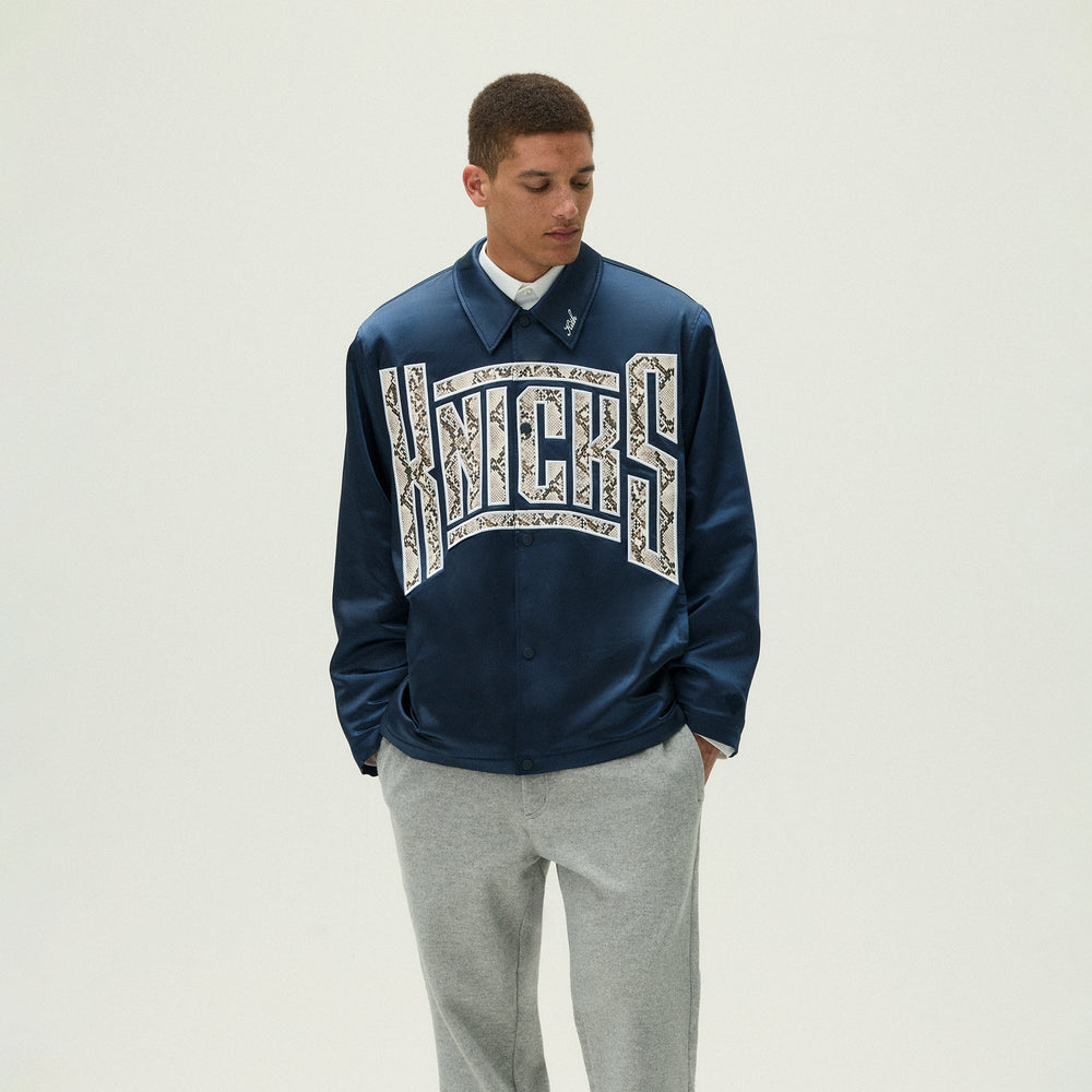 Kith for the New York Knicks Snap Front Coaches Jacket - Nocturnal | Kith Nocturnal