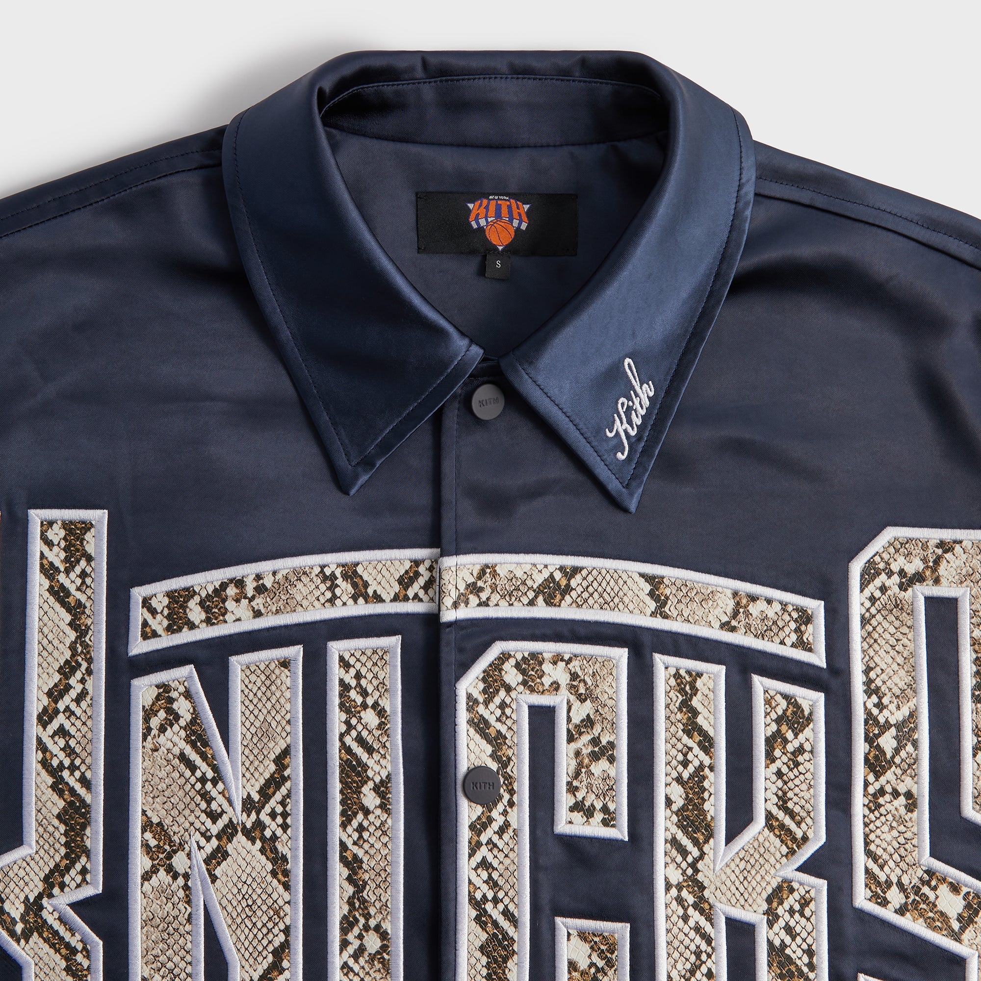 Kith for the New York Knicks Snap Front Coaches Jacket - Nocturnal | Kith Nocturnal