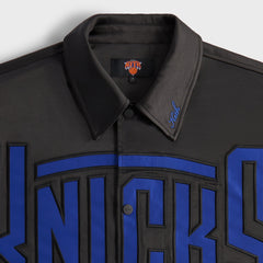 Kith for the New York Knicks Snap Front Coaches Jacket - Black | Kith Black