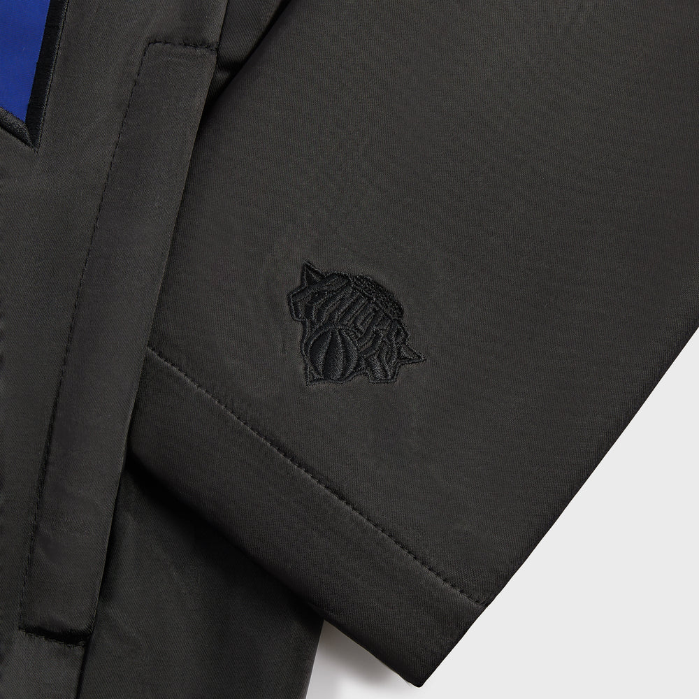 Kith for the New York Knicks Snap Front Coaches Jacket - Black | Kith Black