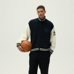 Kith & AVIREX for the New York Knicks Wyona Full Zip Sweater - Black | Kith Black