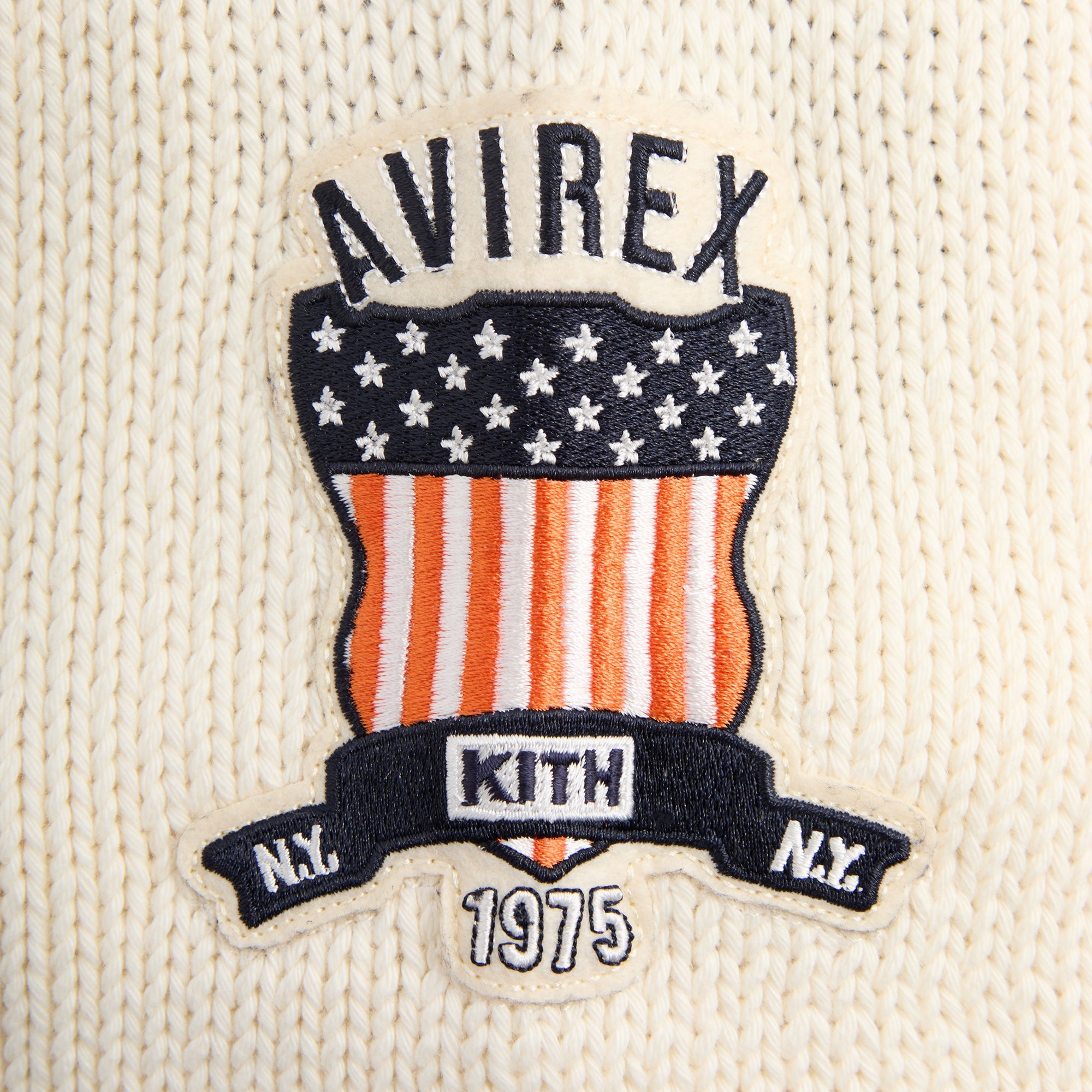 Kith & AVIREX for the New York Knicks Wyona Full Zip Sweater - Black | Kith Black