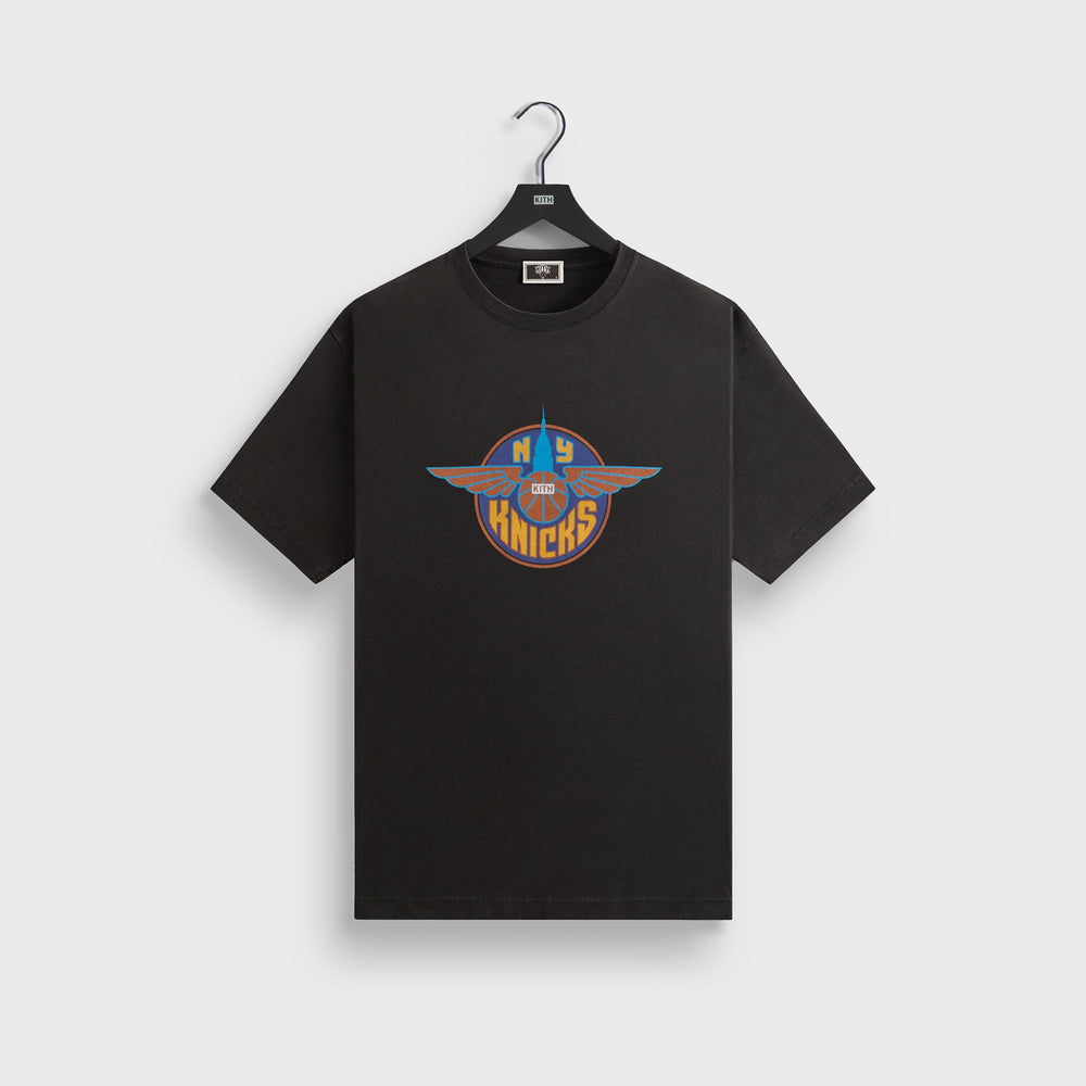 Kith for the New York Knicks Wingman Vintage Tee - Black | Kith Black