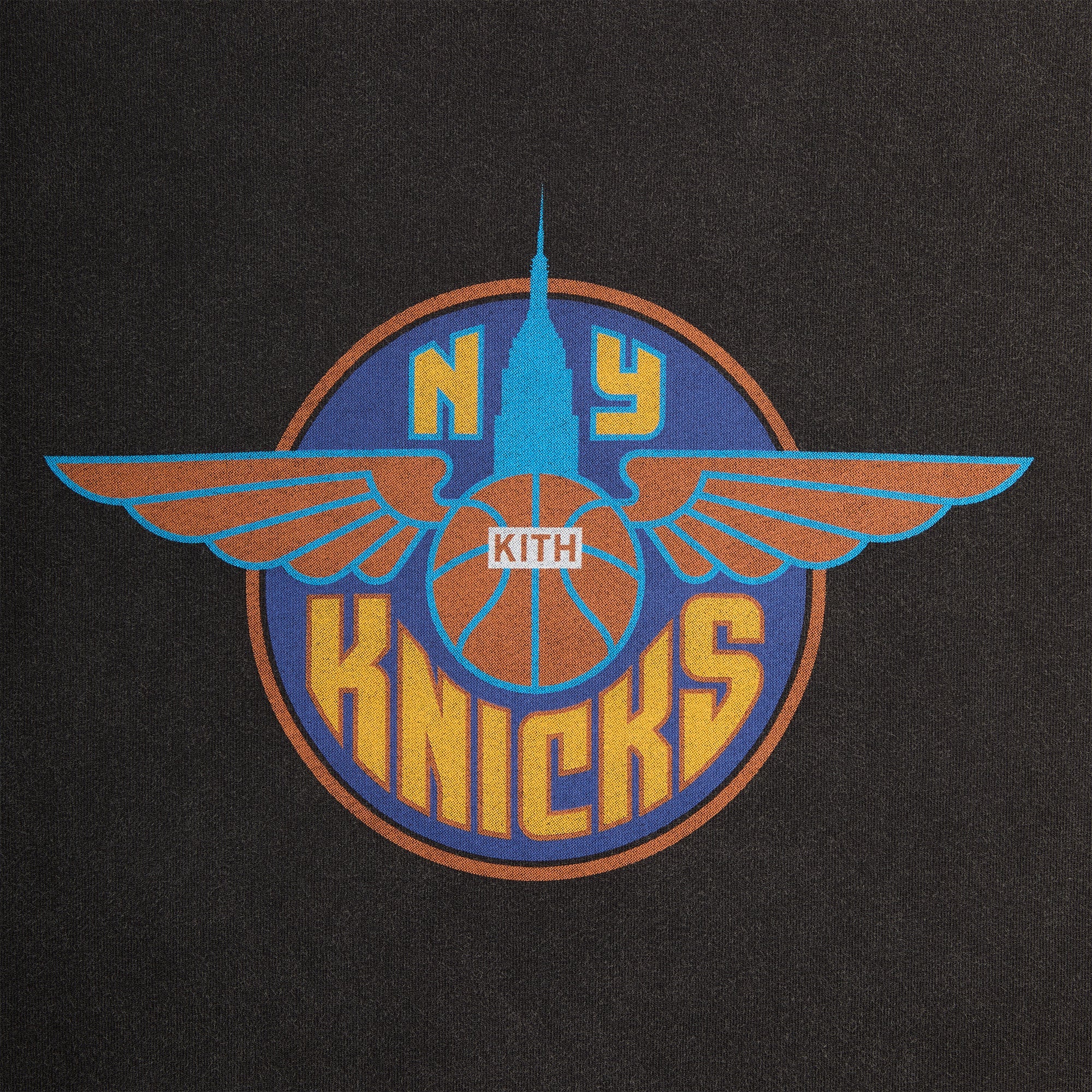 Kith for the New York Knicks Wingman Vintage Tee - Black | Kith Black