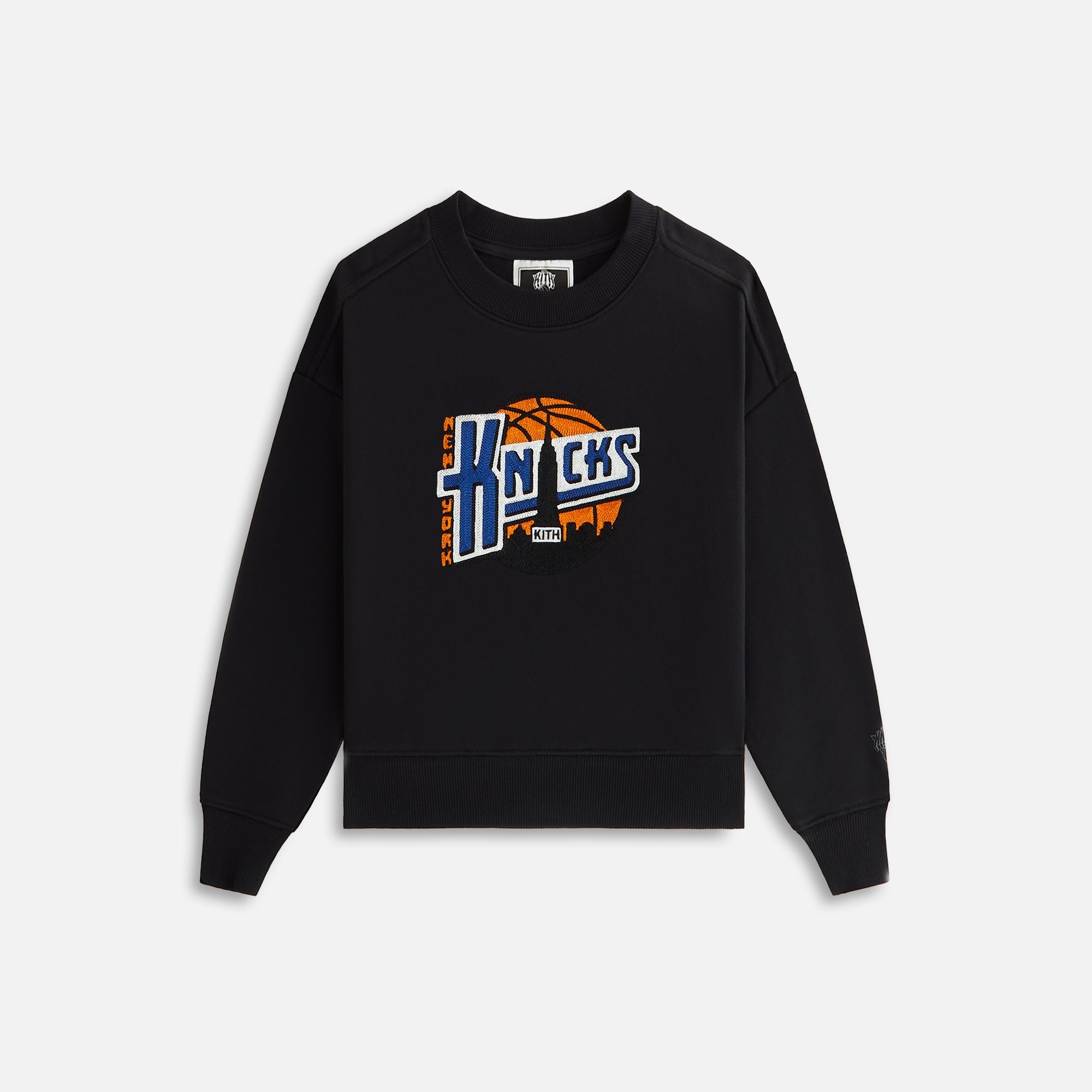 Kith Kids for the New York Knicks City Nelson Crewneck - Black | Kith Black