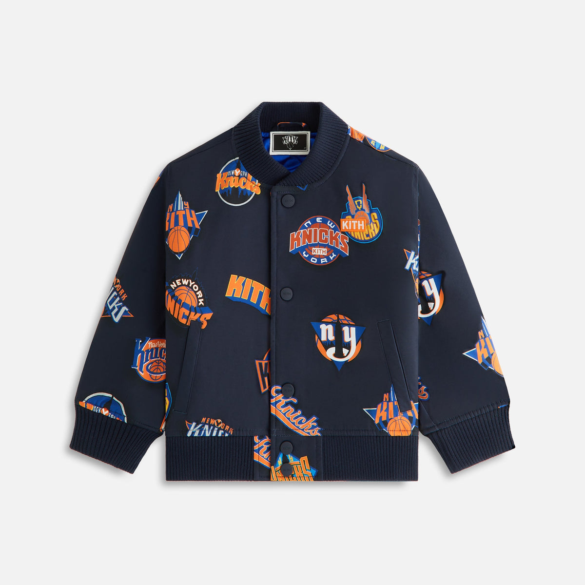 Kith Kids for the New York Knicks Printed Bomber Jacket - Nocturnal | Kith Nocturnal