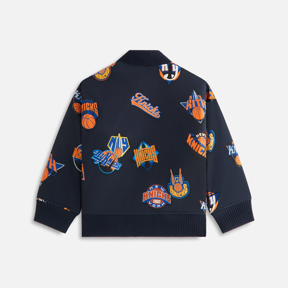 Kith Kids for the New York Knicks Printed Bomber Jacket - Nocturnal | Kith Nocturnal