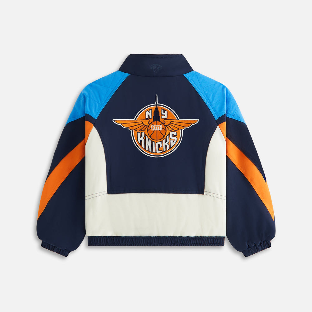 Kith Kids for the New York Knicks Nylon Padded Jacket - Nocturnal | Kith Nocturnal