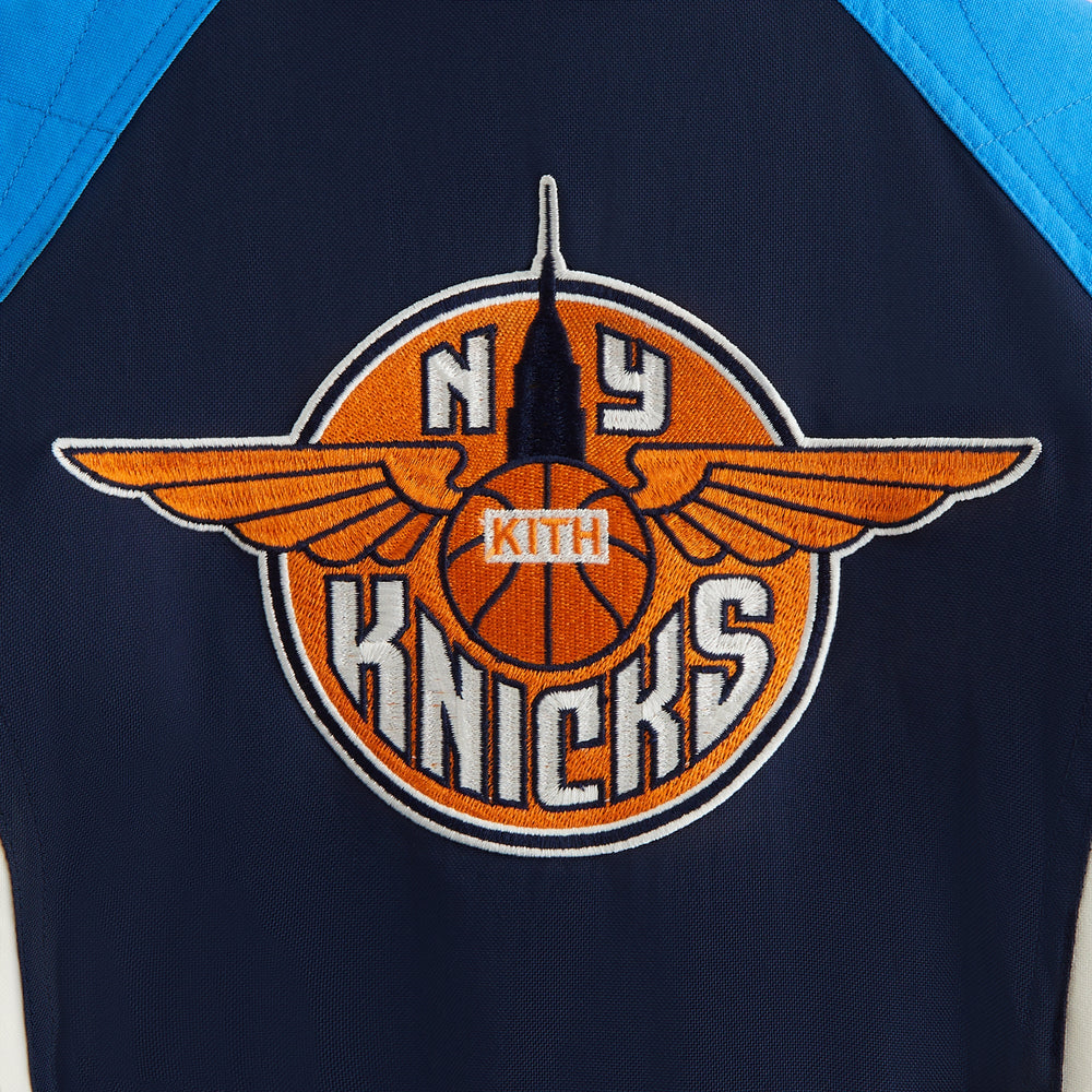 Kith Kids for the New York Knicks Nylon Padded Jacket - Nocturnal | Kith Nocturnal