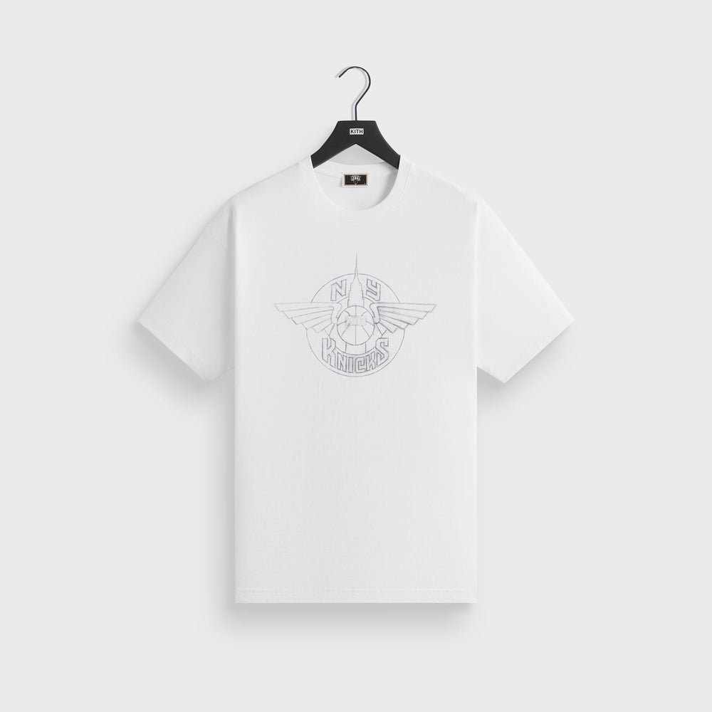 Kith for the New York Knicks Wingman Sketch Vintage Tee - White | Kith White